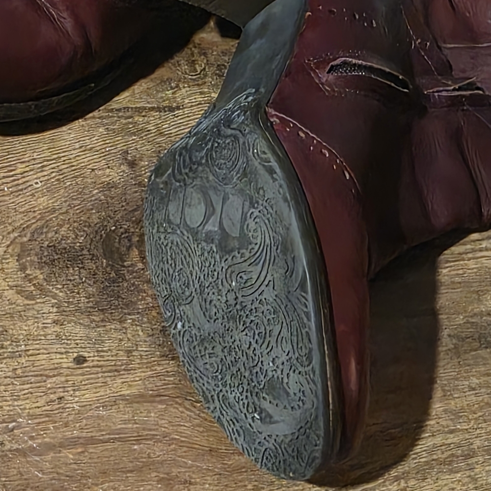 Chic DKODE Women's Burgundy/Ox Blood Leather And Suede Heeled Ankle Boots - Picture 13 of 15